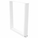 vidaXL Pieds de table à manger en forme de V  2 pièces  blanc  90 x (72-73 3) cm  acier