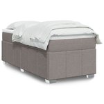 vidaXL Sommier à lattes de lit avec matelas Taupe 80x200 cm Tissu