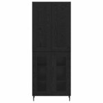 vidaXL Haut Armoire 2 Pièces Chêne noir Bois d'ingénierie