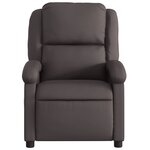 vidaXL Fauteuil inclinable électrique marron foncé cuir véritable