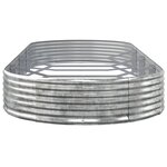 vidaXL Lit surélevé de jardin Acier enduit de poudre Argenté