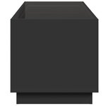 vidaXL Table basse avec LED infini noir 70x50x50 cm