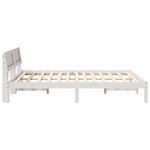 vidaXL Cadre de lit Blanc 150 x 200 cm Bois massif en pin