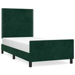 vidaXL Cadre de lit sans matelas vert foncé 90x200 cm velours