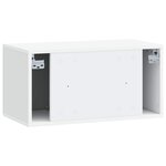 vidaXL Meuble TV mural Blanc 59 5 x 31 x 30 cm Bois d'ingénierie