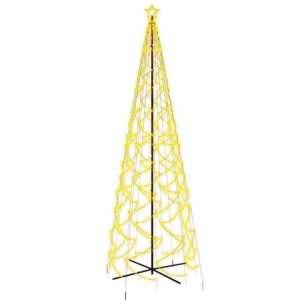 vidaXL Arbre de Noël cône 1400 LED Blanc chaud 160x500 cm