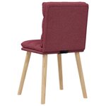 vidaXL Chaises à manger lot de 6 rouge bordeaux tissu