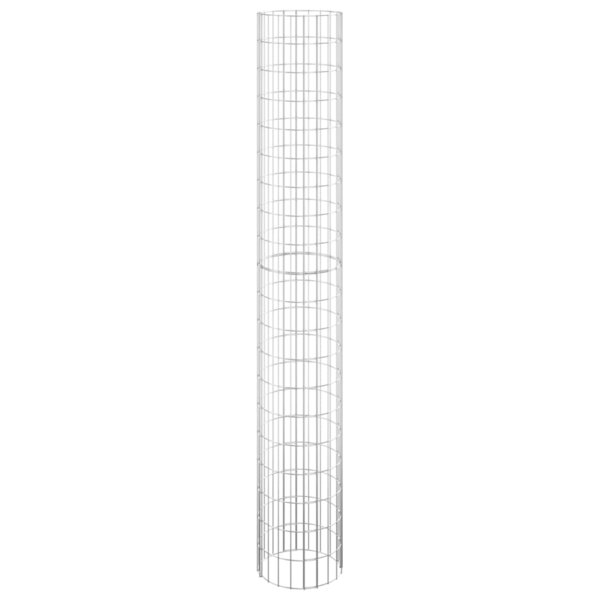 vidaXL Poteau à gabion circulaire Acier galvanisé Ø30x200 cm