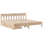 vidaXL Cadre de lit sans matelas 200x200 cm bois massif de pin