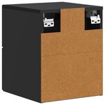 vidaXL Cabinet de chevet mural avec tiroir Noir 33 x 34 5 x 40 cm