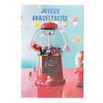 Carte anniversaire distributeur de bonbons - draeger paris