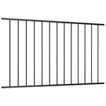 vidaXL Panneau de clôture Acier enduit de poudre 1 7x1 m Noir