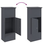 vidaXL Boîte de dépôt de colis Anthracite 44.5 x 29 x 110.5 cm Acier