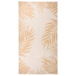 vidaXL Tapis à tissage plat d'extérieur 80x150 cm Motif de feuille