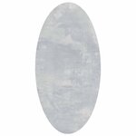 vidaXL Tapis de surface ovale HUARTE Gris 80 x 150 cm 100  Polyester