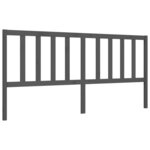 vidaXL Cadre de lit sans matelas gris 200x200 cm bois massif de pin