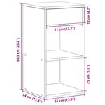 vidaXL Tables de chevet avec tiroir 2 Pièces sonoma gris 35x34x66 5 cm