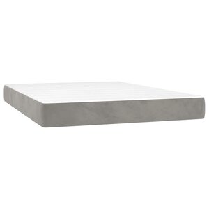 vidaXL Matelas de lit à ressorts ensachés fermeté moyenne 120x210x20 cm velours