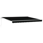 vidaXL Auvent rétractable Noir 400 × 300 cm Noir