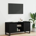 vidaXL Meuble TV Chêne noir 104 x 35 x 50 cm Bois d'ingénierie