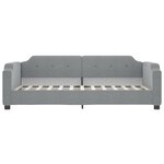 vidaXL Lit de jour avec matelas gris clair 100x200 cm tissu