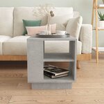 vidaXL Table basse gris béton 40x40x43 cm bois d'ingénierie