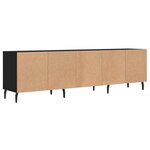 vidaXL Meuble TV noir 150x30x44 5 cm bois d'ingénierie