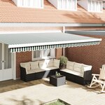 vidaXL Baldaquin pour cadre de 5 m Vert et Blanc 4.8x0.2 m