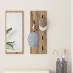 vidaXL Porte-manteau mural chêne artisanal 30 x 1.5 x 80 cm