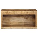 VidaXL Meuble TV mural 40x30x19 cm bois massif de manguier brut