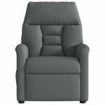 vidaXL Fauteuil inclinable électrique Gris foncé Tissu