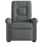 vidaXL Fauteuil inclinable de massage électrique Gris foncé Tissu