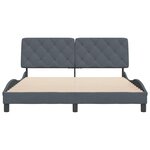 vidaXL Cadre de lit sans matelas gris foncé 160x200 cm velours