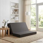 vidaXL Canapé-lit pliable 140 x 67 x 45 cm Gris foncé