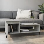 vidaXL Table basse Gris béton 100x50x45 cm Bois d'ingénierie