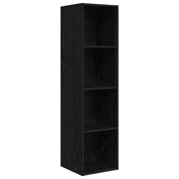 vidaXL Meuble TV mural Chêne noir 37 x 37 x 142.5 cm Bois d'ingénierie