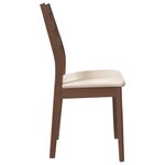 vidaXL Chaises à manger coussins 2 Pièces marron bois massif caoutchouc