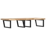 vidaXL Étagère de vasque murale acier et bois massif d'acacia