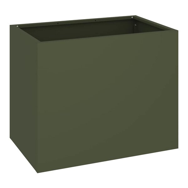 vidaXL Cache-pot de jardin Vert olive 50 x 32 x 40 cm
