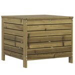 vidaXL Repose-pied de jardin 62x63 5x53 5 cm bois de pin imprégné