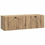 vidaXL Meuble TV mural 98 x 31 x 30 cm Chêne artisanal