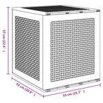 vidaXL Boîte de Rangement Anthracite 55x53x57 cm PP