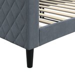 vidaXL Lit de repos sans matelas gris foncé 90x200 cm velours