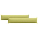 vidaXL Coussins de canapé 2 pc tissu Vert clair 200 x 40 cm