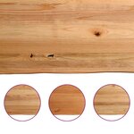 vidaXL Table à manger avec bord vivant 200x100x74 cm bois massif chêne