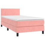 vidaXL Sommier à lattes de lit et matelas Rose 80x200 cm Velours