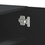 vidaXL Armoire murale noir 75x35x60 cm bois d'ingénierie