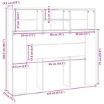 vidaXL Armoire de tête de lit Chêne sonoma 120x19x103 5 cm