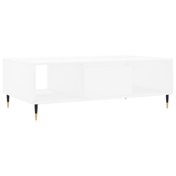 vidaXL Table basse blanc 104x60x35 cm bois d'ingénierie