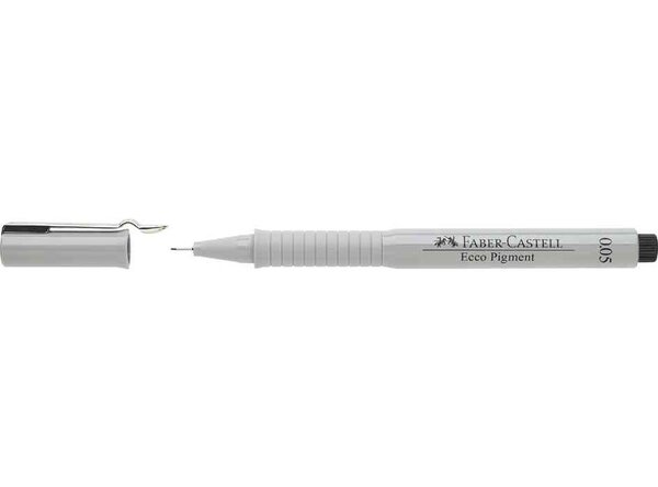 Stylo feutre ECCO PIGMENT 0,8 mm, noir FABER-CASTELL